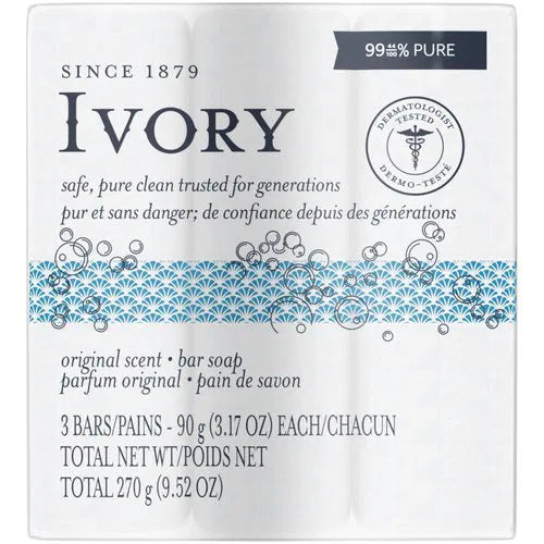 Ivory Bar Soap, Original 3 Pack, 3.1 Oz